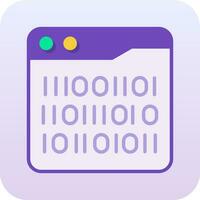 icône de vecteur de code binaire