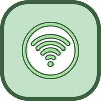 Wifi ligne rempli glissé icône vecteur