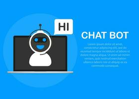 chatbot icône concept, bavarder bot ou chatbot. robot virtuel assistance de site Internet ou mobile applications. vecteur