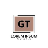 lettre gt logo. gt logo conception vecteur illustration pour Créatif entreprise, entreprise, industrie. pro vecteur