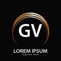 lettre gv logo. gv logo conception vecteur illustration pour Créatif entreprise, entreprise, industrie. pro vecteur