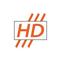 lettre HD logo. HD logo conception vecteur illustration pour Créatif entreprise, entreprise, industrie. pro vecteur