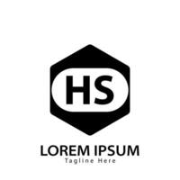 lettre hs logo. hs logo conception vecteur illustration pour Créatif entreprise, entreprise, industrie. pro vecteur