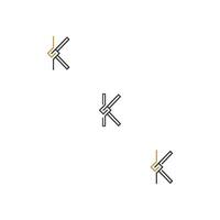 alphabet lettres initiales monogramme logo ks, sk, k et s vecteur