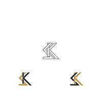 alphabet lettres initiales monogramme logo ks, sk, k et s vecteur