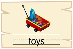 Modèle Wordcard pour les jouets de mots vecteur