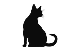 égyptien chat noir silhouette vecteur gratuit