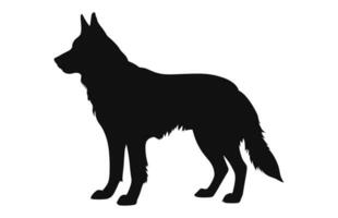 alabai chien vecteur noir silhouette isolé sur une blanc Contexte
