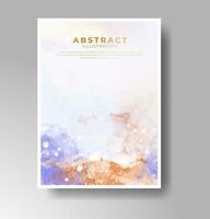 couverture modèle avec aquarelle Contexte. conception pour votre couverture, date, carte postale, bannière, logo. vecteur