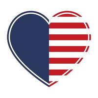 insigne de coeur des états-unis vecteur