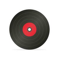 vinyle record plat icône avec longue ombre. vecteur