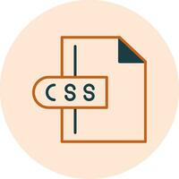 icône de vecteur de fichier css