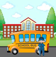 Conducteur de conduite d&#39;autobus scolaire vecteur