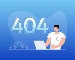404 gens dans plat style. l'Internet application. plat vecteur illustration