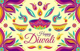 joyeux fond de célébration de diwali vecteur