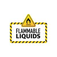 Jaune illustration de inflammable liquides sur blanc toile de fond. vecteur illustration. Feu flamme