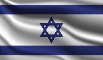 conception de drapeau moderne réaliste d'israël vecteur