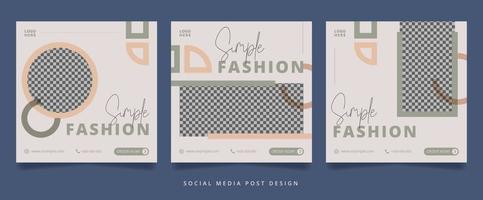 flyer de mode minimaliste et simple ou bannière de médias sociaux vecteur