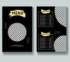 restaurant menu conception modèle pour restaurant affaires vecteur