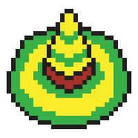 sombrero Mexique chapeau dans pixel art vecteur