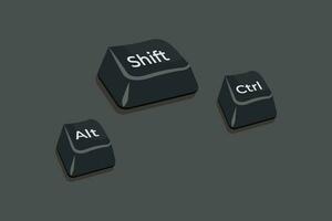 vecteur ordinateur clavier bouton texte concepts vecteurs