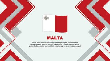 Malte drapeau abstrait Contexte conception modèle. Malte indépendance journée bannière fond d'écran vecteur illustration. Malte bannière