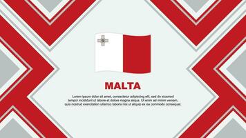 Malte drapeau abstrait Contexte conception modèle. Malte indépendance journée bannière fond d'écran vecteur illustration. Malte vecteur