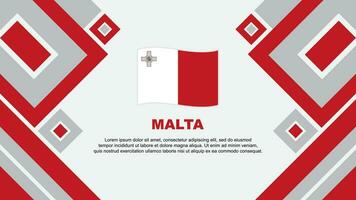 Malte drapeau abstrait Contexte conception modèle. Malte indépendance journée bannière fond d'écran vecteur illustration. Malte dessin animé