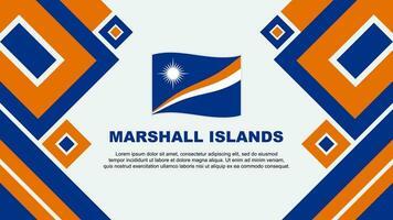 Marshall îles drapeau abstrait Contexte conception modèle. Marshall îles indépendance journée bannière fond d'écran vecteur illustration. Marshall îles dessin animé