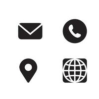 contactez-nous icône vecteur. jeu d'icônes de communication vecteur