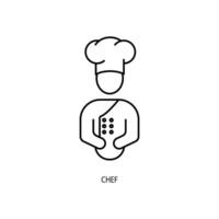 chef concept ligne icône. Facile élément illustration. chef concept contour symbole conception. vecteur