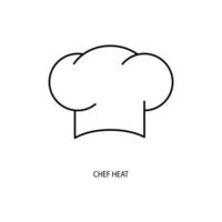 chef chapeau concept ligne icône. Facile élément illustration. chef chapeau concept contour symbole conception. vecteur