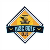 disque le golf logo conception vecteur