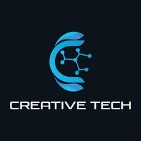 création de logo tech vecteur