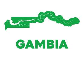 détaillé Gambie carte vecteur
