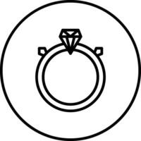 icône de vecteur de bague de mariage