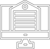 icône de vecteur d'entrepôt en ligne