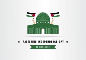 mosquée al-aqsa avec main tenant le drapeau. journée indépendante de la Palestine.