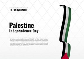 fête de l'indépendance de la Palestine avec le numéro de typographie du 15 novembre. vecteur