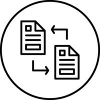 icône de vecteur de transfert de fichier