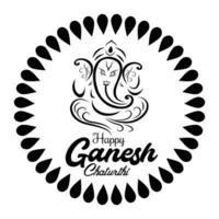 content ganesh chaturthi Festival souhaitant carte vecteur