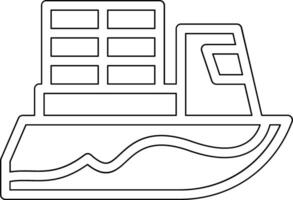 icône de vecteur de navire cargo