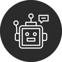 icône de vecteur de chat bot