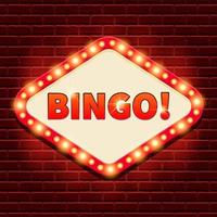 bingo. casino, fond de panneau d'affichage de loto vecteur