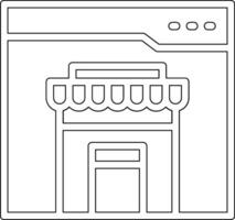 icône de vecteur de magasin en ligne