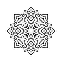 icône de mandala, style de contour vecteur