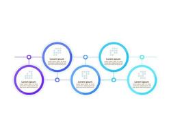 modèle de conception de graphique infographique importance de l'enseignement supérieur. infochart vectoriel abstrait avec des espaces de copie vierge. graphiques pédagogiques avec séquence de 5 étapes. présentation visuelle des données