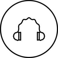 cache-oreilles vecteur icône