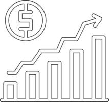 économie croissance vecteur icône