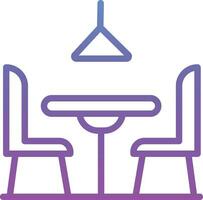 icône de vecteur de table de dîner